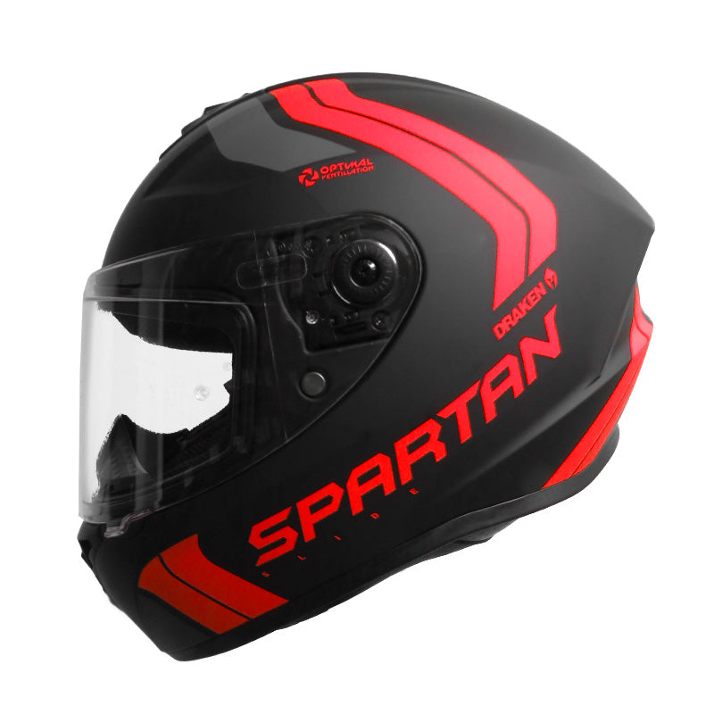 Casco SPARTAN DRAKEN SLIDE B5 ROJO MATE Turbo Accesorios