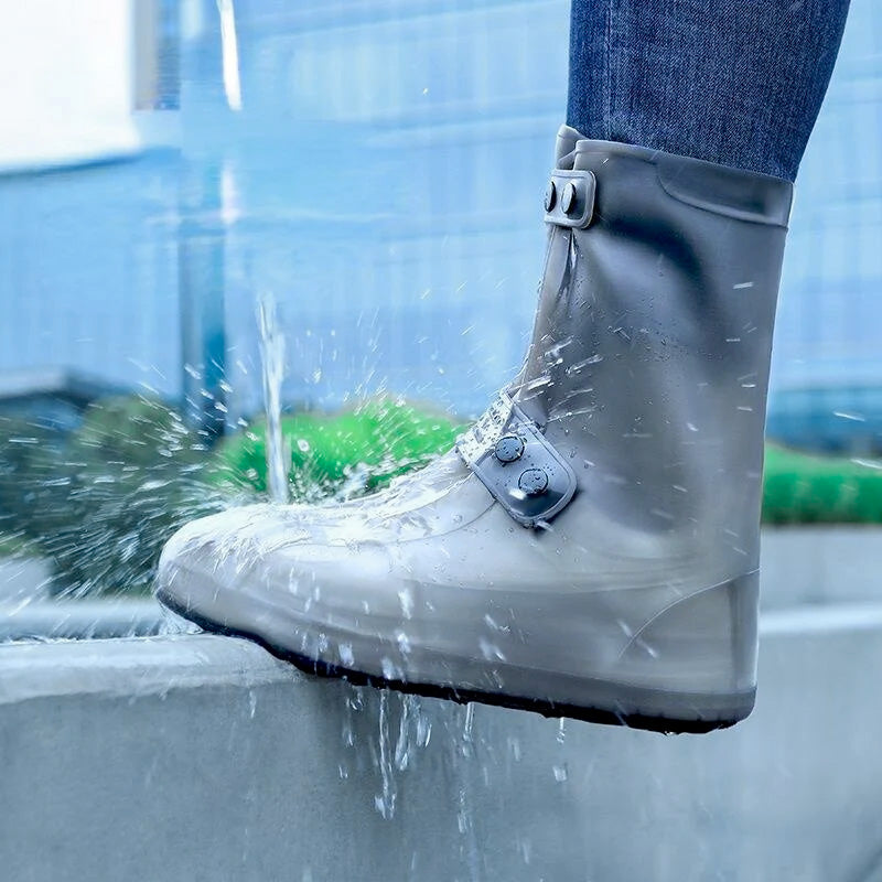Zapatones Cubre Zapatos Lluvia BOTAS IMPERMABLE SILICONA H007 HUMO